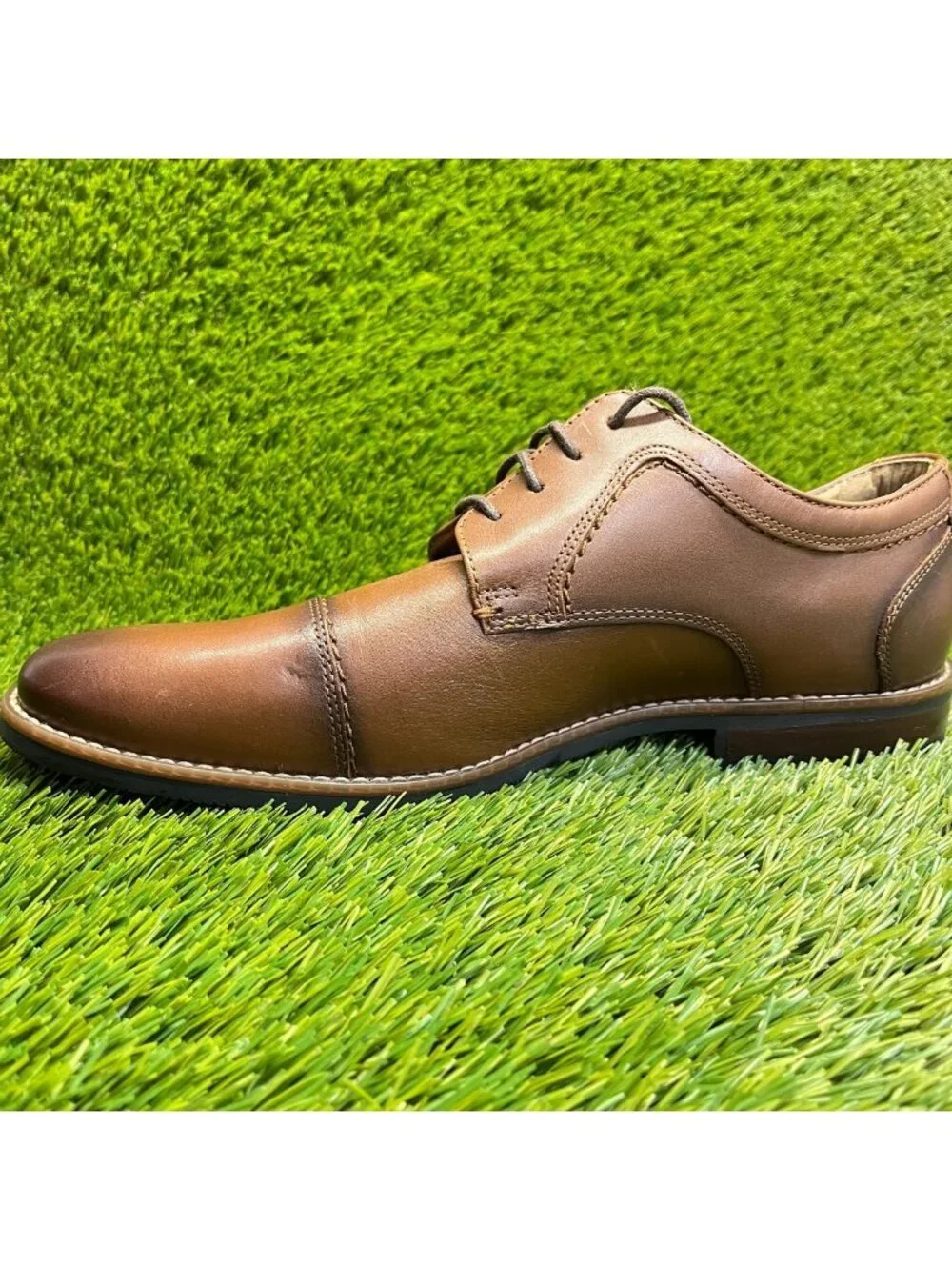 Nunn Bush Westwood Mens Size 10 Brown Classic Cap Toe Oxford Dress Shoes